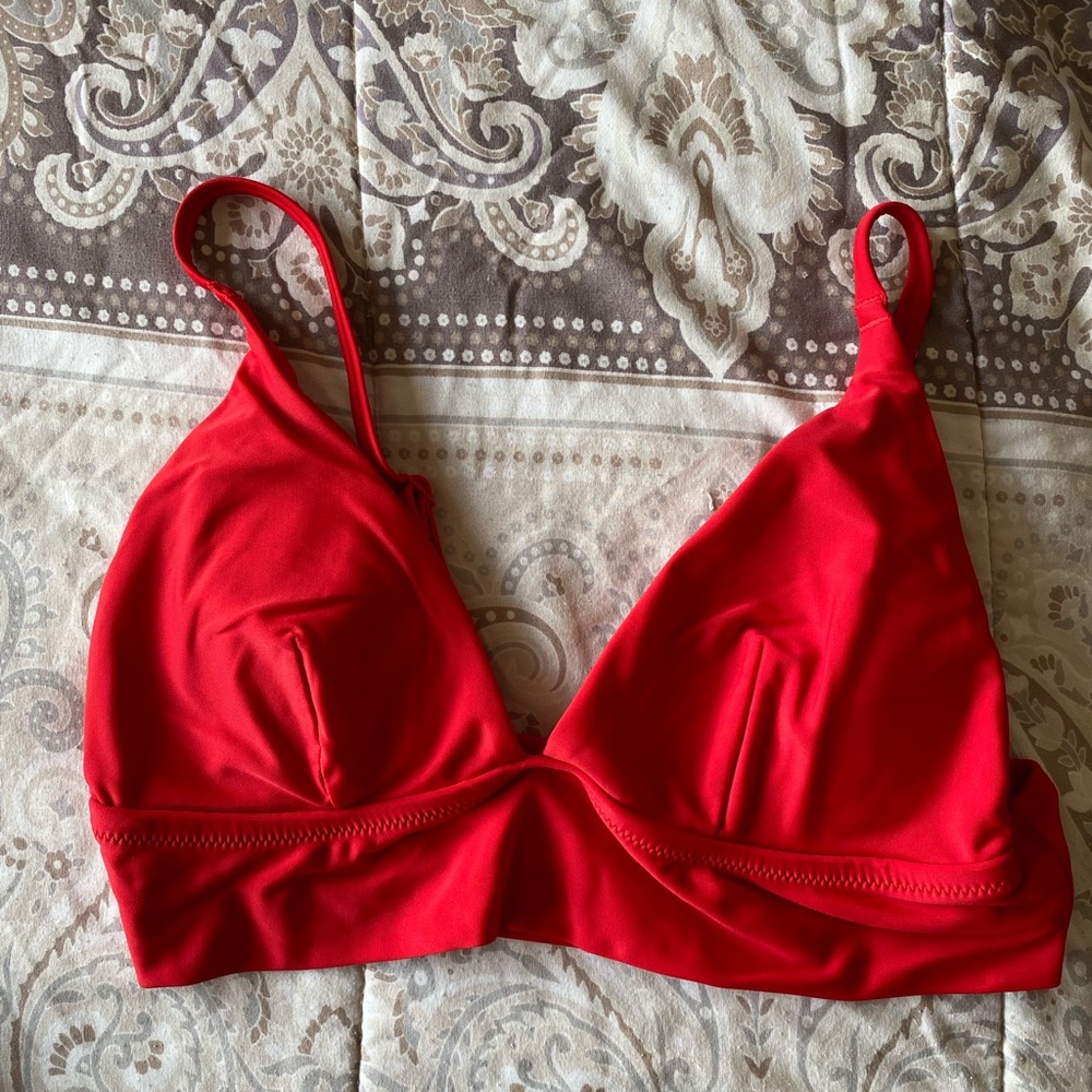 NWOT Aerie Longline Triangle Bikini Top